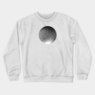 Silver shining sphere in 3d optic Crewneck Sweatshirt